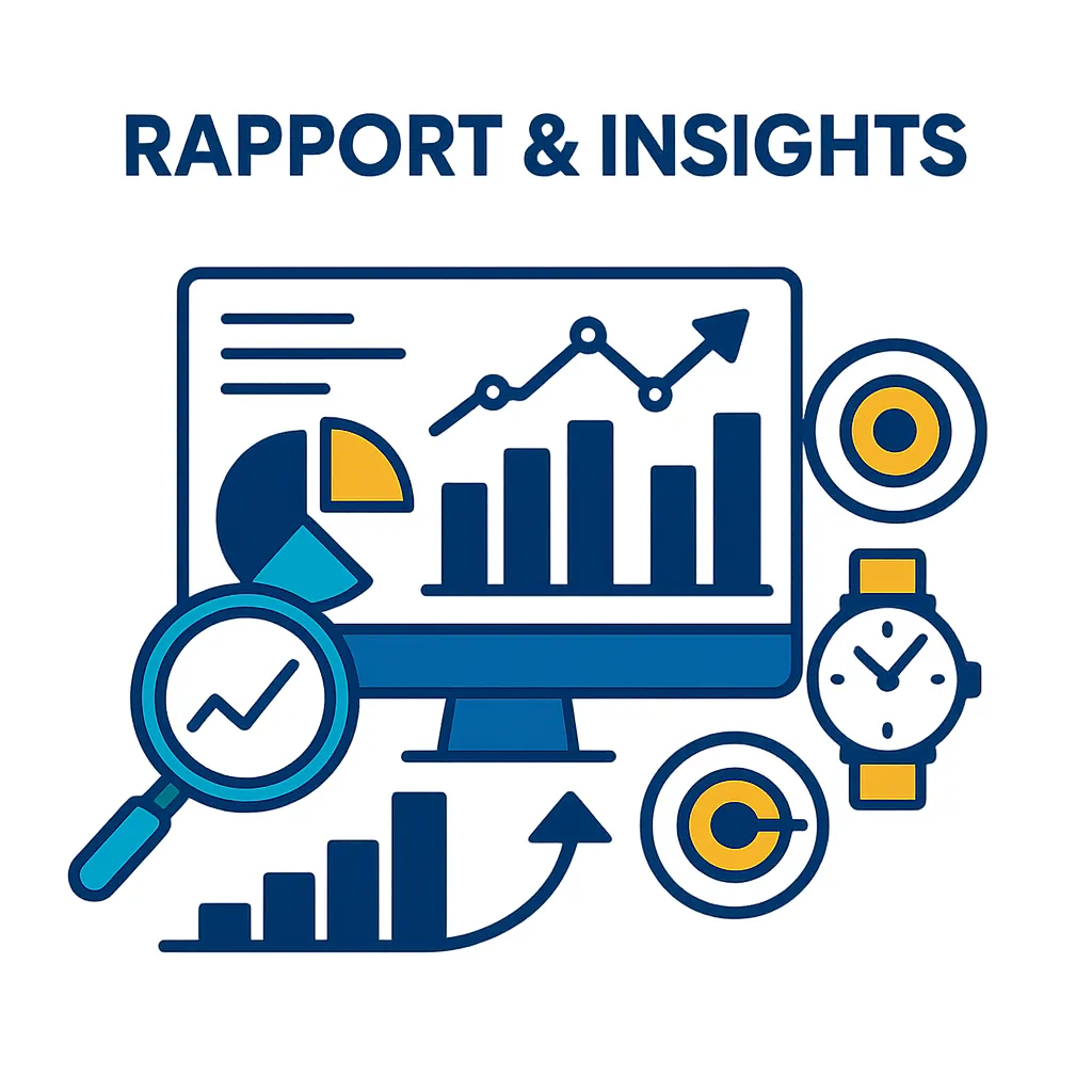 Reporting mensuel, nouvelles recommandations, vision long terme.