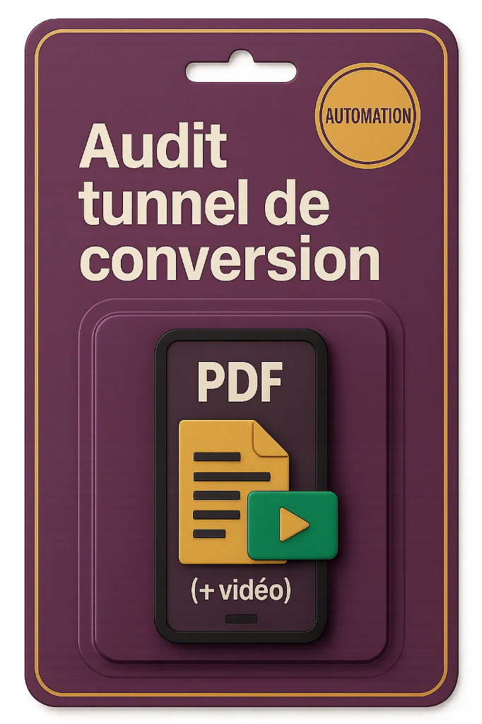 Audit tunnel de conversion (PDF + vidéo)