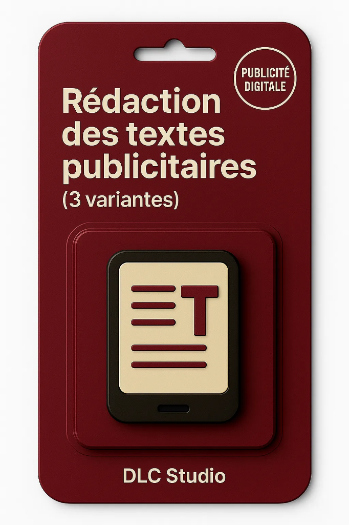 Rédaction des textes publicitaires – 3 variantes