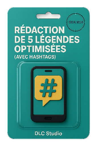 [SMM-CAPTIONS5] Rédaction de 5 légendes optimisées (avec hashtags)
