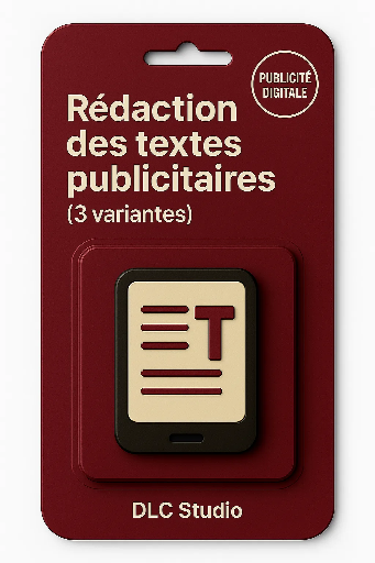 [ADS-COPY-001] Rédaction des textes publicitaires – 3 variantes